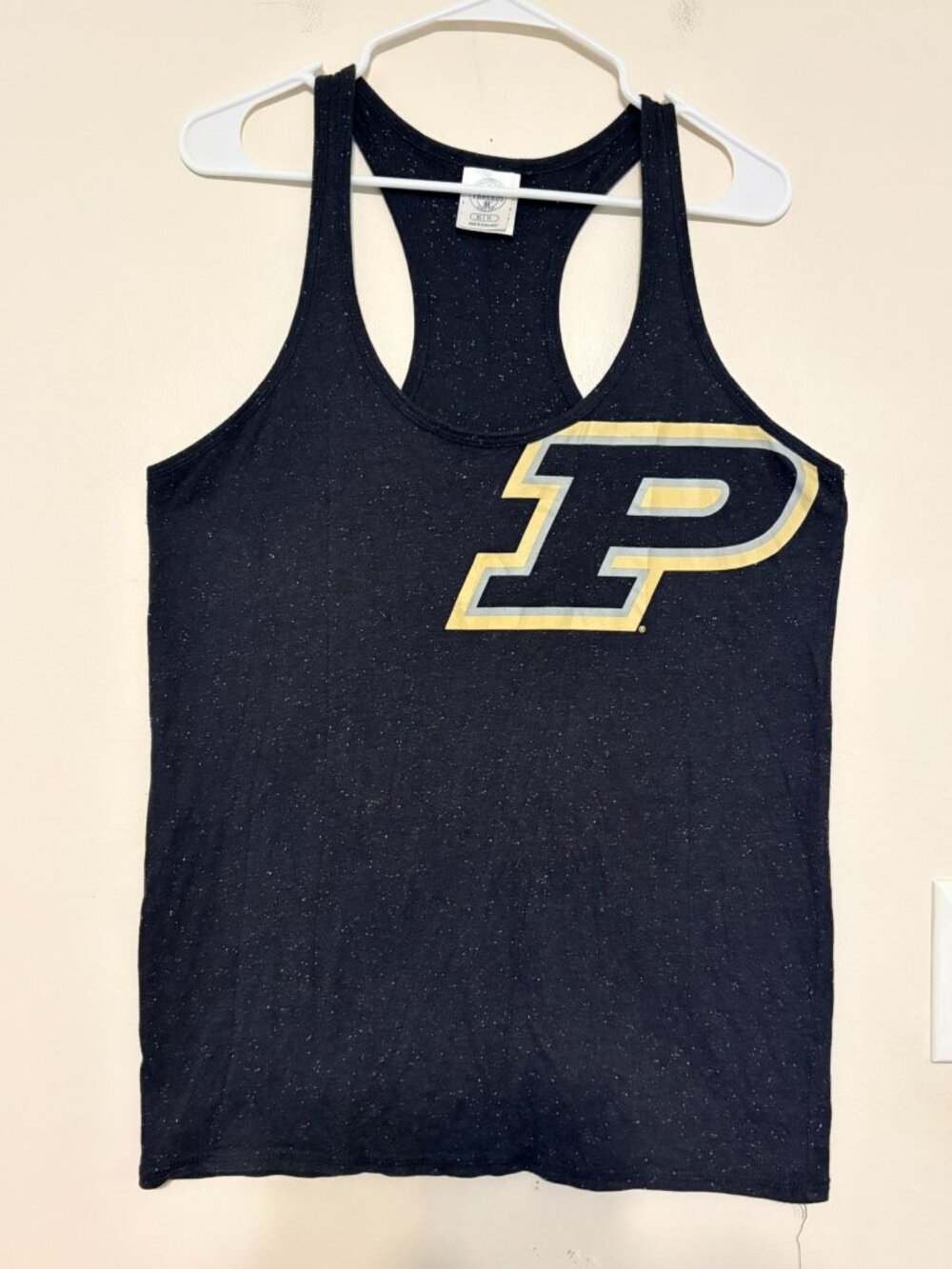 Women's Black Purdue University Boilermakers Knights Apparel Tank Top Size XL